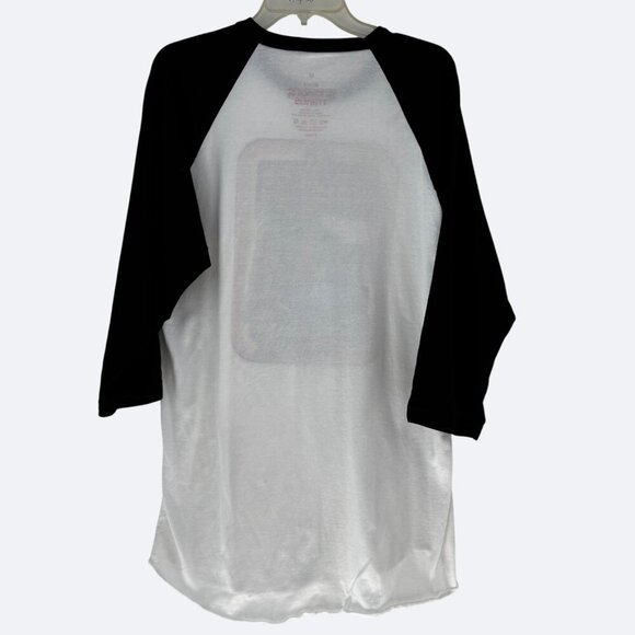 Stranger Things Baseball Tee Size Medium Arcade Cotton Netflix White Black - Picture 3 of 5